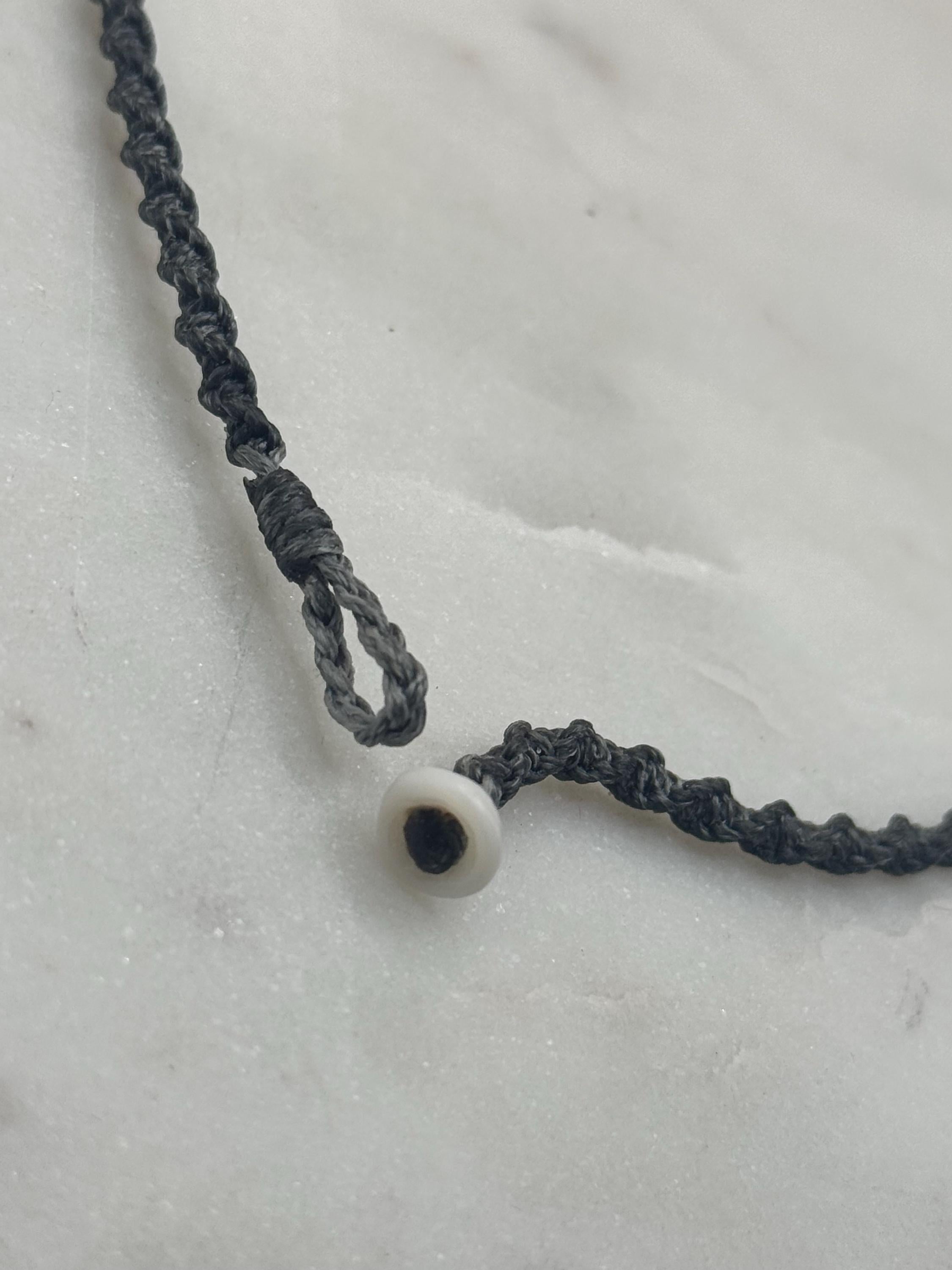 Macrame Seashell Charm Necklace - waterproof - made in Hawaii - Beach Jewlery