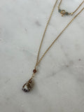 14K GF Cone Shell and Tourmaline Necklace - Beach Jewelry - made in Hawaii