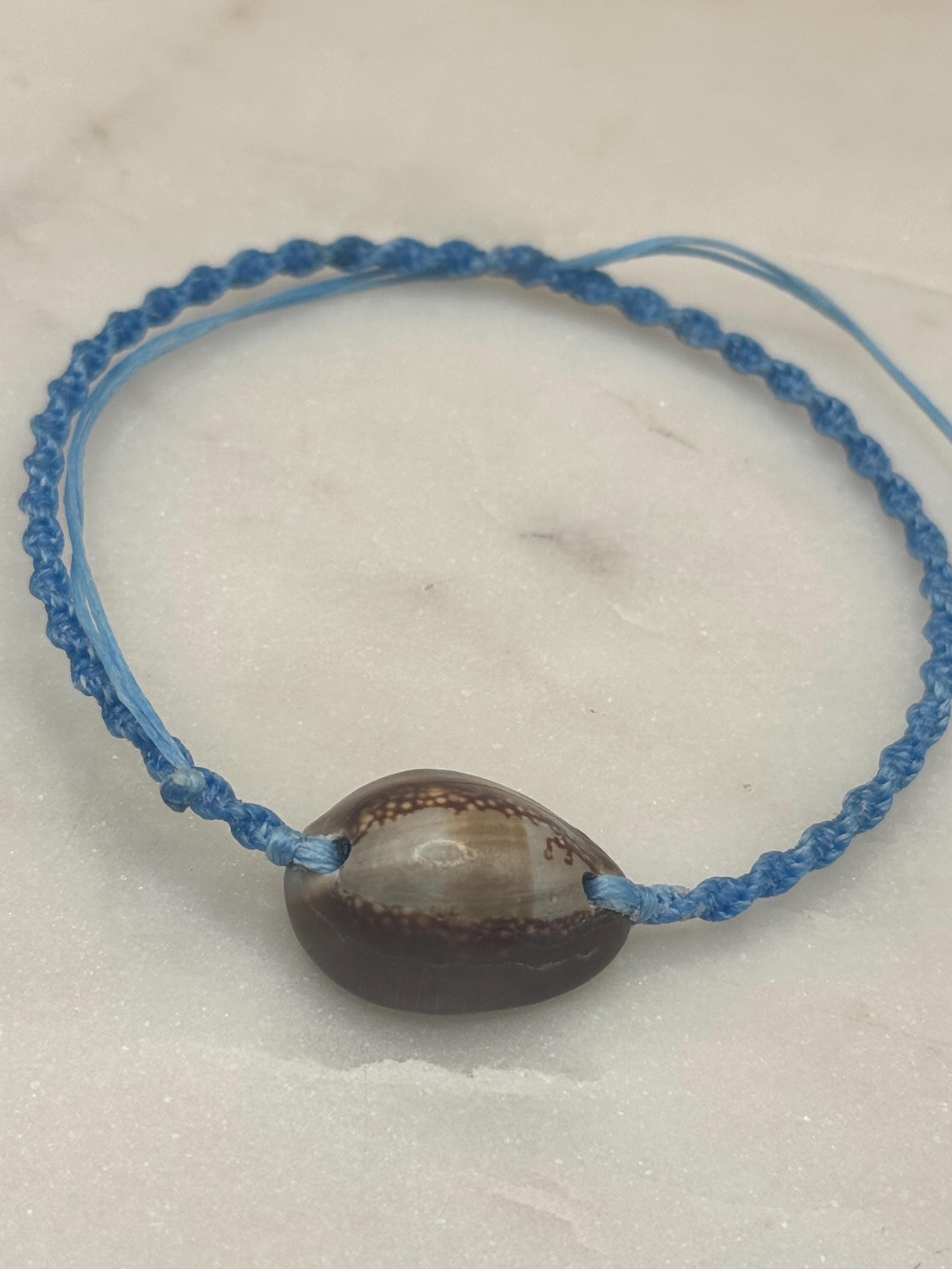 Handmade Macramé Seashell Anklet — Waterproof & Adjustable Beach Jewelry