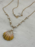Hawaiian Sunrise Shell Necklace - 14k gold filled - Beach Jewelry - Pearls - made in Hawaii
