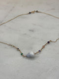 14K gold filled Tourmaline and Cone Shell Choker