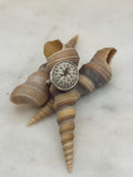 Sterling Silver Coral Bezel Ring - size 5 - Handmade in Hawaii - Beach Jewelry