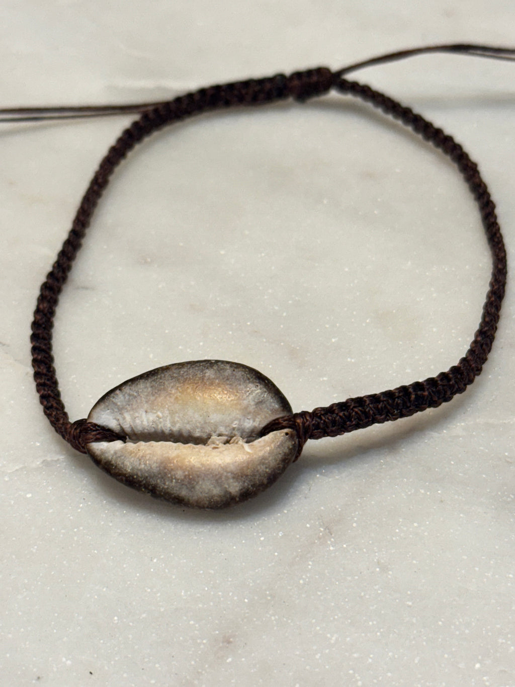 Handmade Macramé Seashell Anklet — Waterproof & Adjustable Beach Jewelry