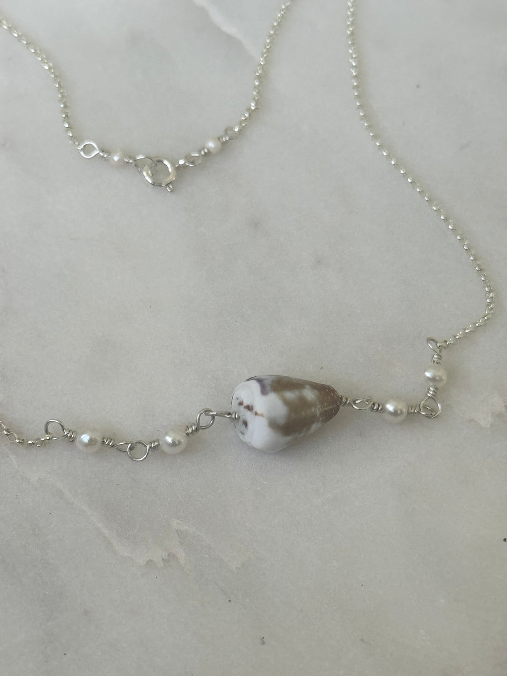 Sterling Silver Cone Shell Choker - Beach Jewelry - made in Hawaii