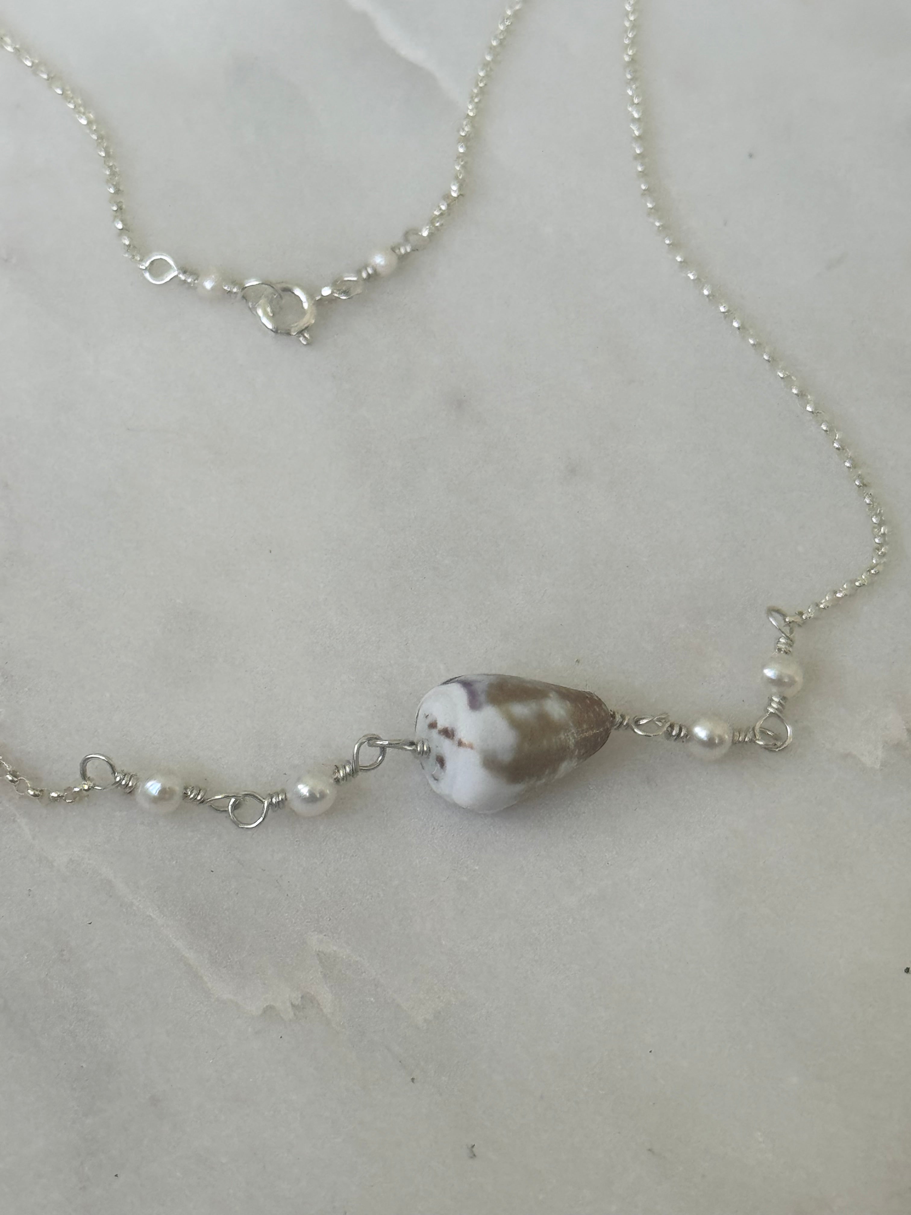 Sterling Silver Cone Shell Choker - Beach Jewelry - made in Hawaii
