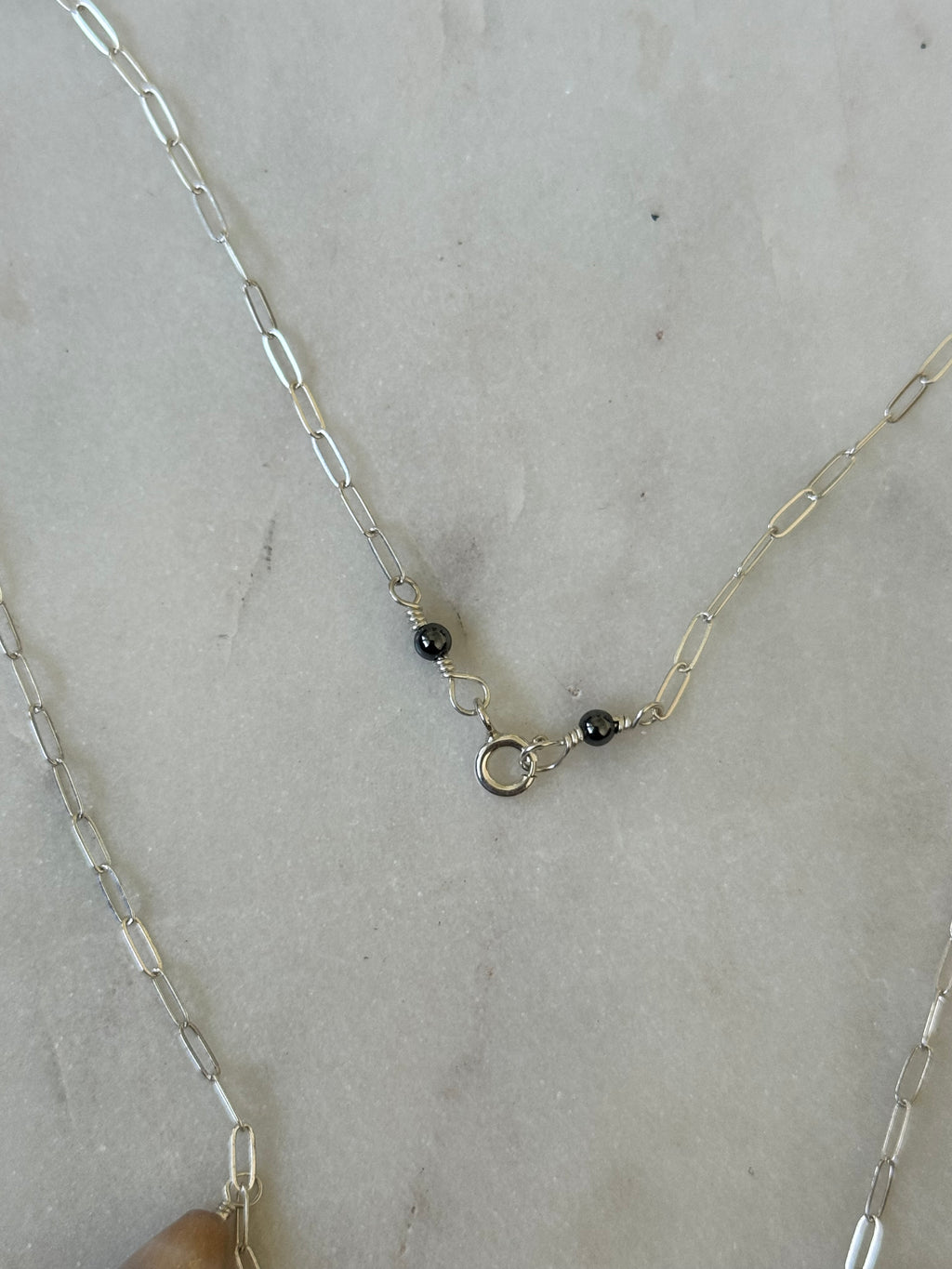 Sterling Silver Necklace with Tahiatian Pearl and Hawaiian Cone Shells