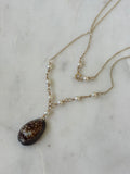 Beautiful 14K GF Hawaiian Snake’s Head Cowrie Shell Necklace with genuine freshwater Pearls - Beach Jewelry