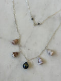 Sterling Silver Necklace with Tahiatian Pearl and Hawaiian Cone Shells