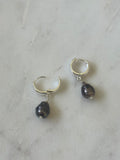 Tahitian Pearl Huggies - Sterling Silver