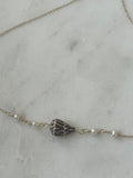 14K GF Hawaiian Cone Shell Choker with freshwater Pearls