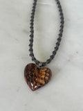 Koa Wood Necklace - Macrame - adjustable and waterproof