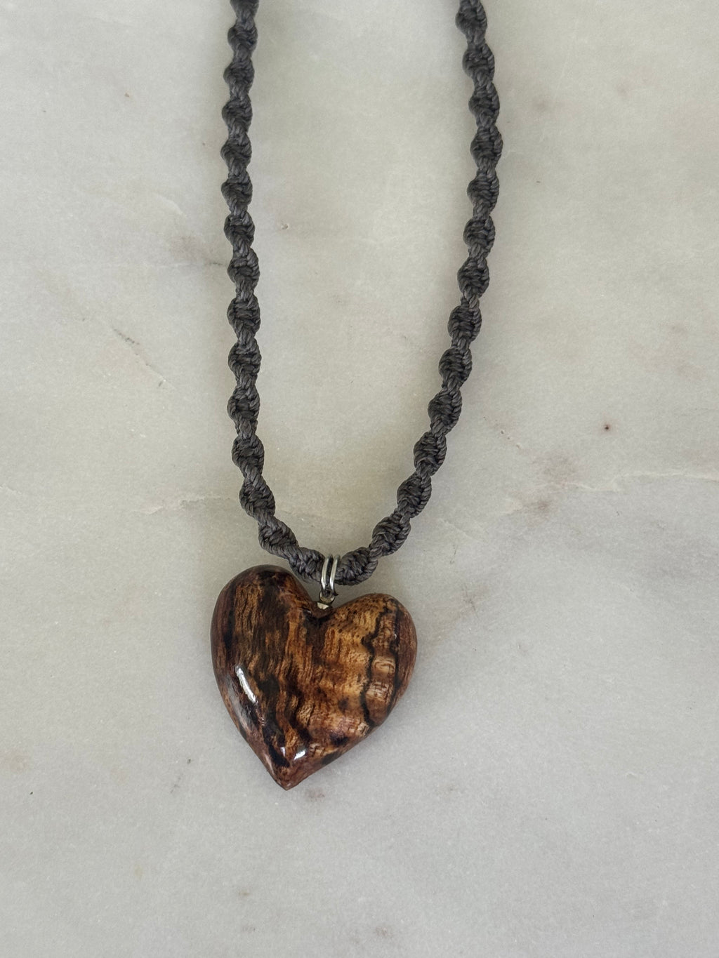 Koa Wood Necklace - Macrame - adjustable and waterproof