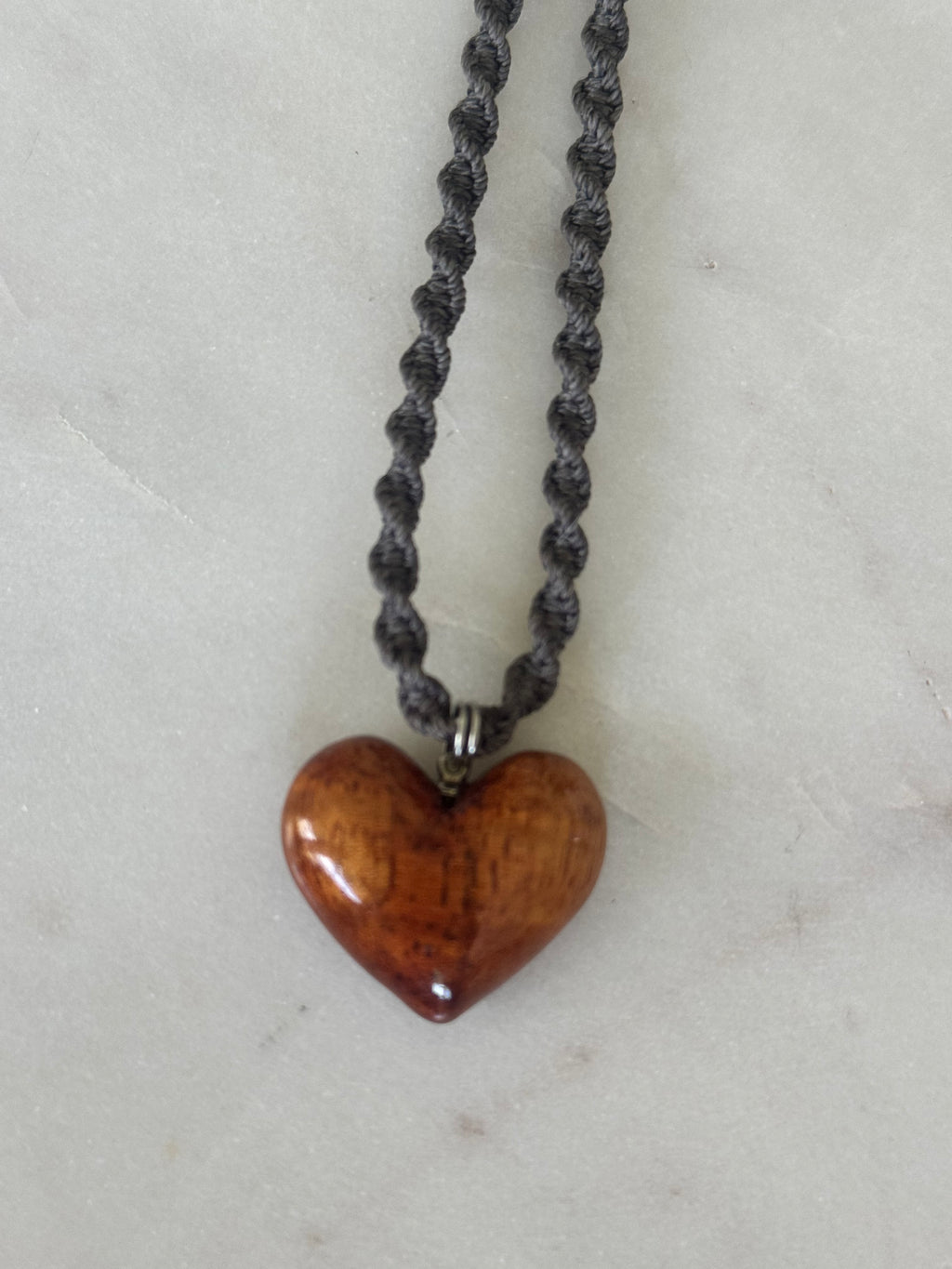 Koa Wood Necklace - Macrame - adjustable and waterproof