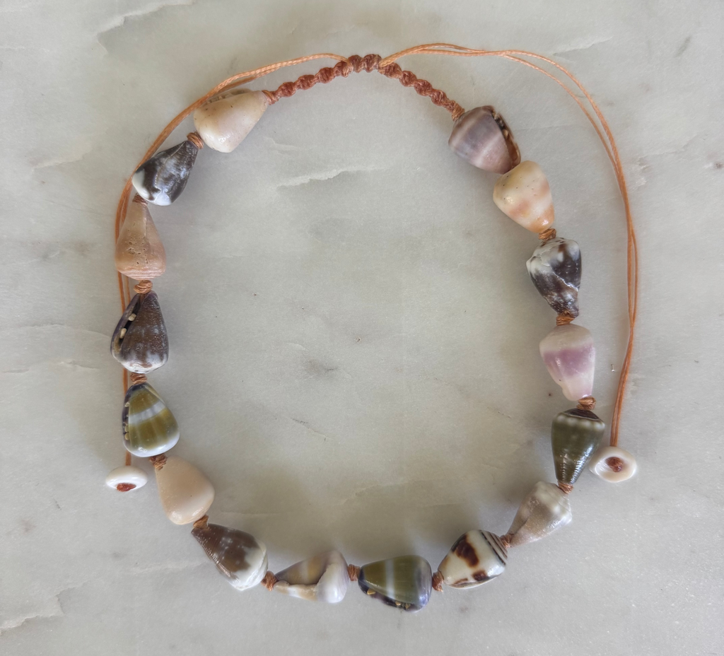 Hawaiian Cone Shell Choker - adjustable and waterproof - beach jewelry