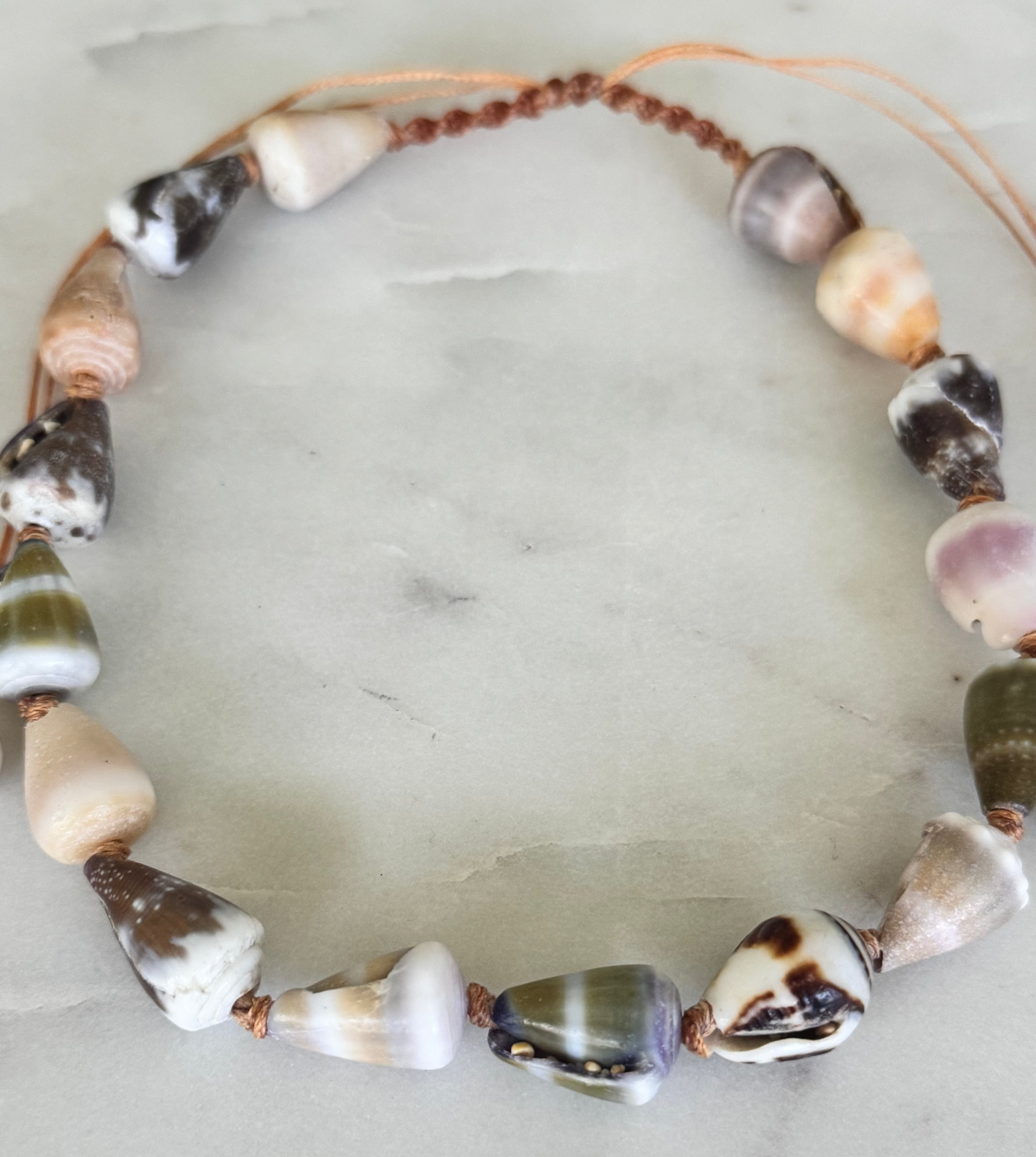 Hawaiian Cone Shell Choker - adjustable and waterproof - beach jewelry