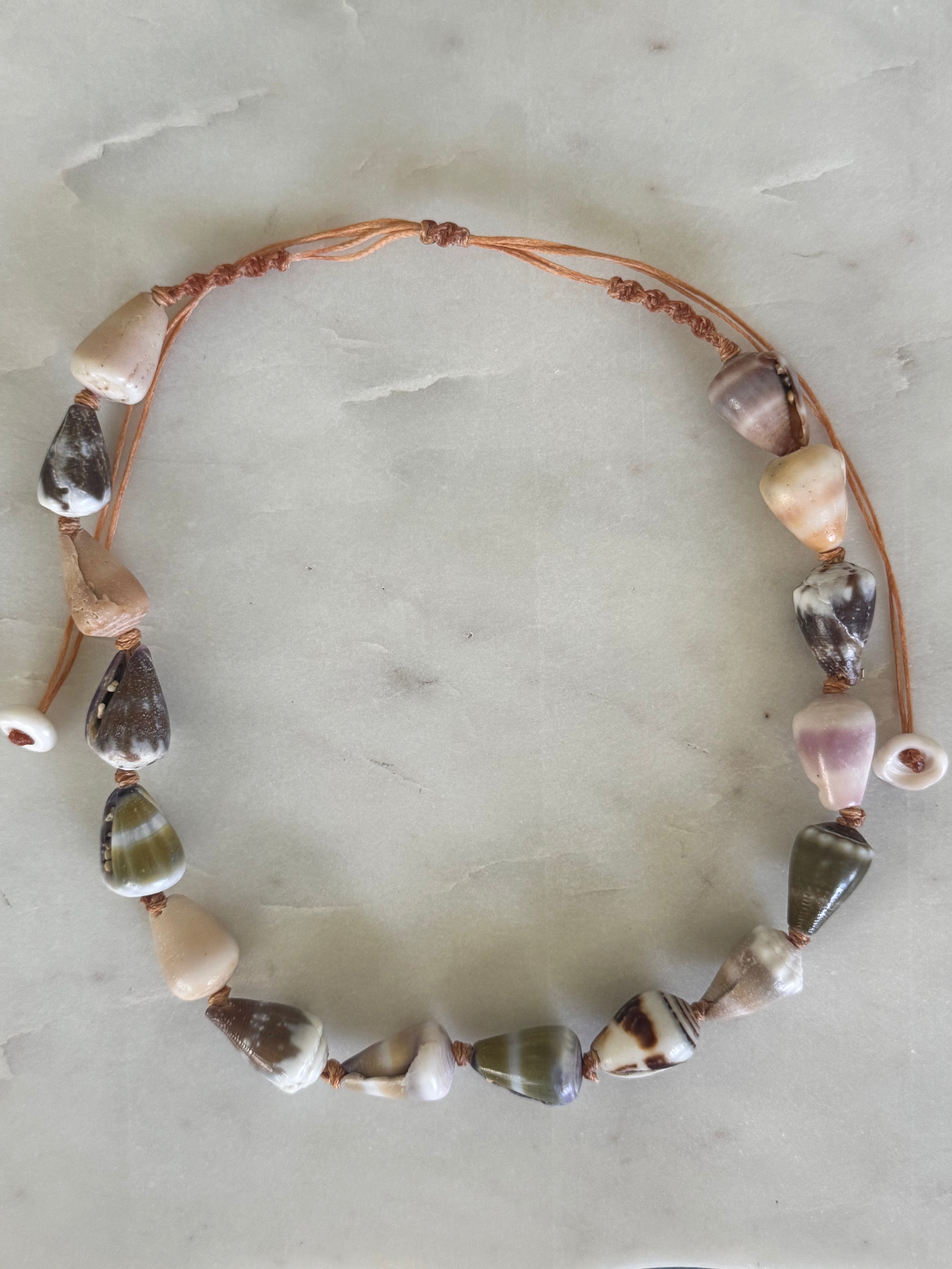 Hawaiian Cone Shell Choker - adjustable and waterproof - beach jewelry