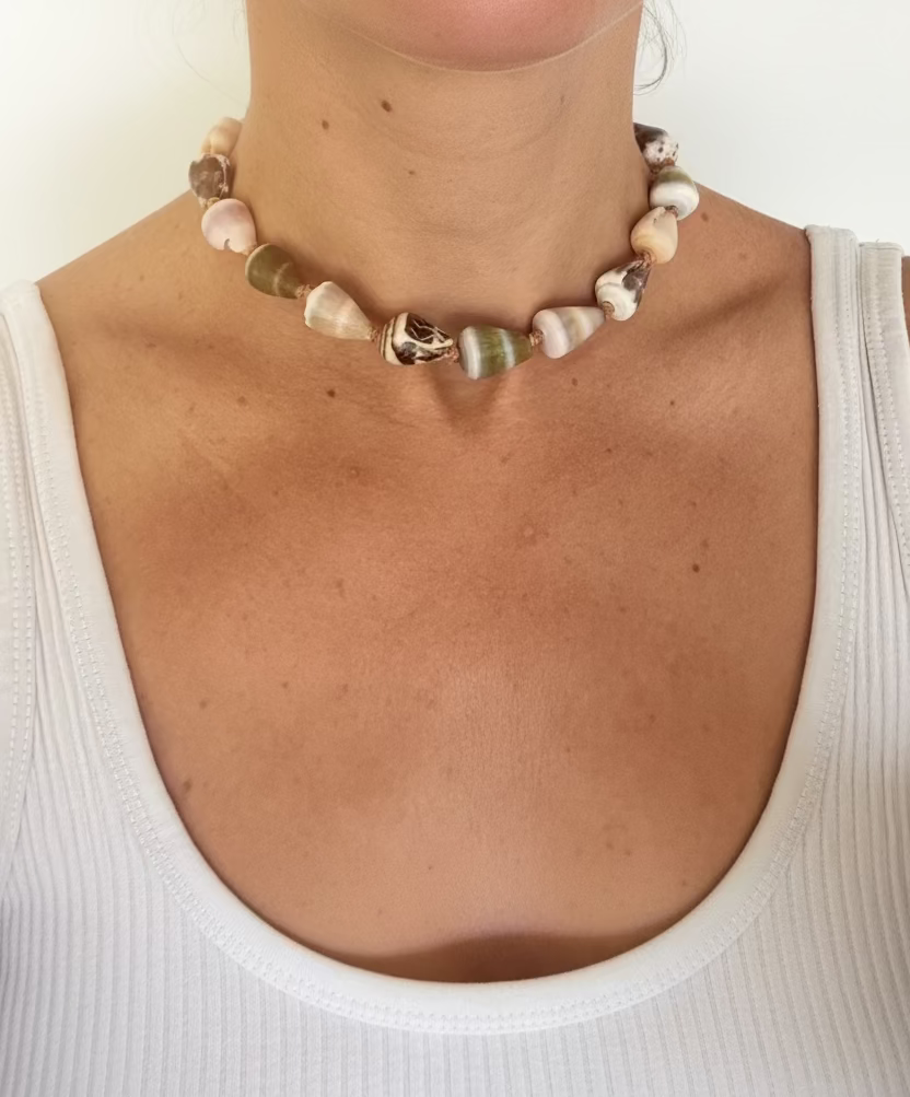 Hawaiian Cone Shell Choker - adjustable and waterproof - beach jewelry