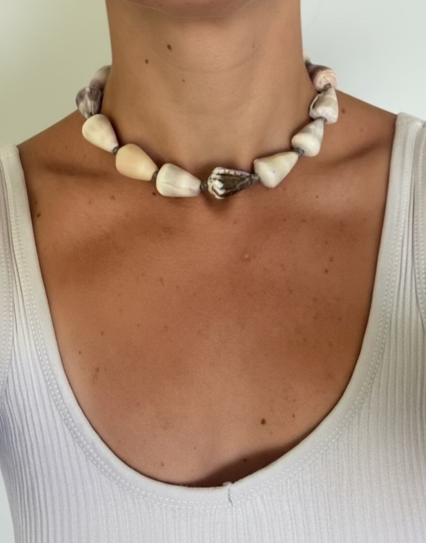 Hawaiian Cone Shell Choker - adjustable and waterproof - beach jewelry