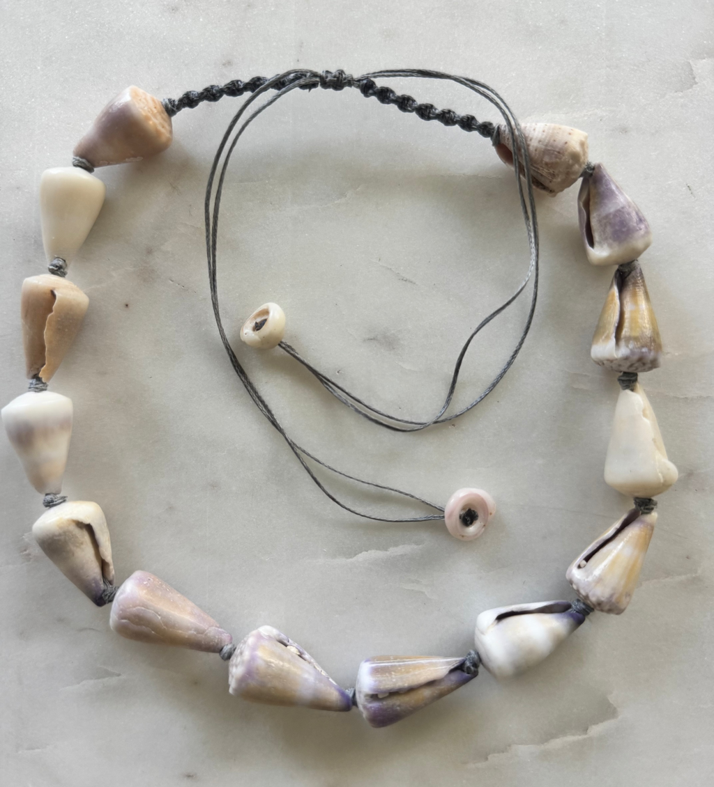 Hawaiian Cone Shell Choker - adjustable and waterproof - beach jewelry