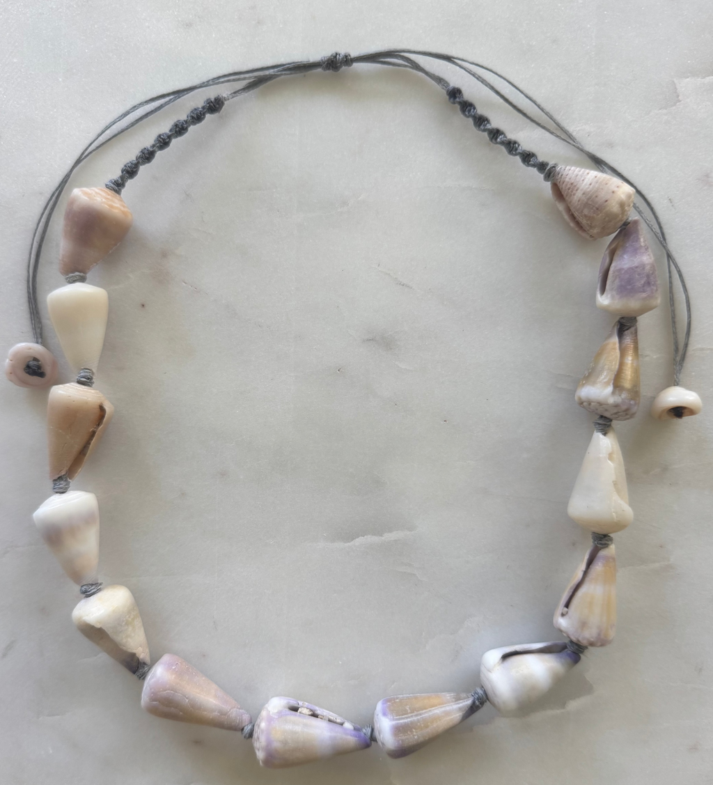 Hawaiian Cone Shell Choker - adjustable and waterproof - beach jewelry