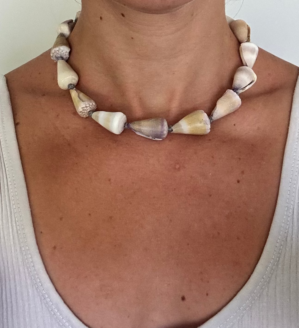 Hawaiian Cone Shell Choker - adjustable and waterproof - beach jewelry