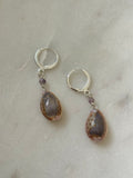 Pink Cowrie Shell Huggies - Sterling Silver - made in Hawaii - Beach Jewelry - Shell Earrings