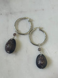 Sterling Silver Cowrie Shell Hoop Earrings - handmade in Hawaii - Beach Jewelry