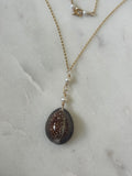 14K GF Hawaiian Snake’s Head Cowrie Necklace with Freshwater Pearls - Beach Jewelry - handmade in Hawaii