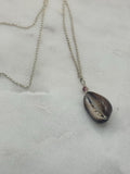 Hawaiian Snake’s Head Cowrie Necklace in Sterling Silver