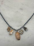 Macrame Seashell Charm Necklace - adjustable and waterproof - made in Hawaii