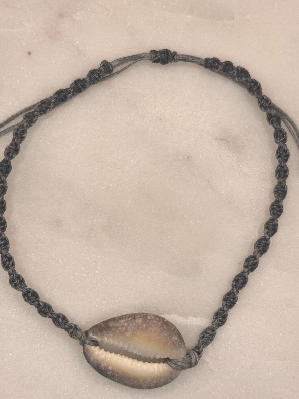 Handmade Macramé Seashell Anklet — Waterproof & Adjustable Beach Jewelry