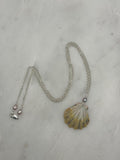 Hawaiian Sunrise Shell Necklace - Sterling Silver, Pink Pearl, Beach Jewelry