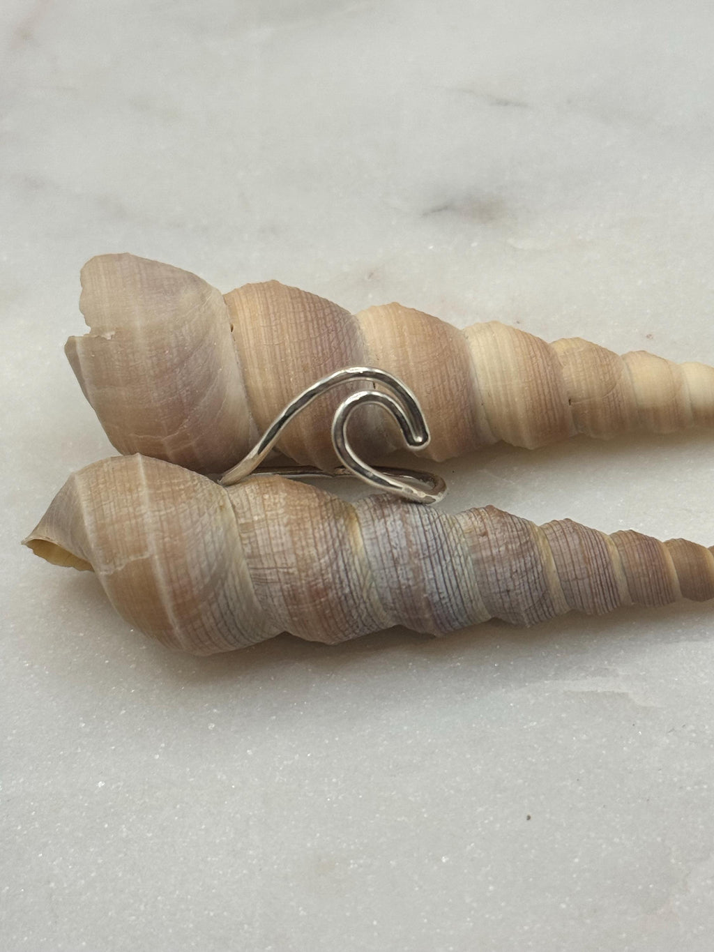 Sterling Silver Wave Ring - Beach Jewelry - Size 8